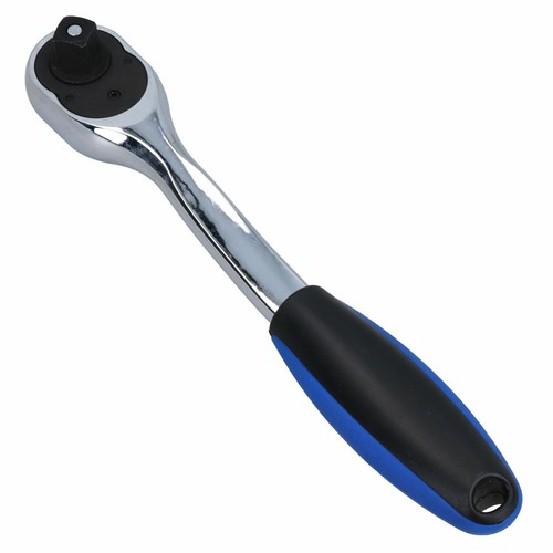 1/2" Drive Curved Ratchet Socket Driver Quick Release 72 Teeth Soft Grip Handle - 第 1/3 張圖片