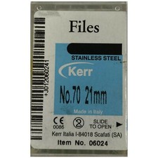  6-Pieces Kerr K-Files Hand Files Size-70 Length 21mm 06024