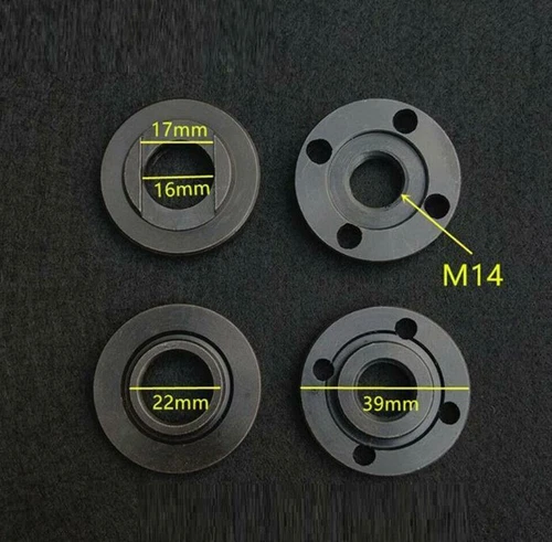 2Pcs Winkelschleifer Flansch Mutter Set Innen & Außen Metall Schloss Muttern M14 - Picture 5 of 6