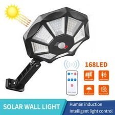 Solar Light Outdoor Motion Sensor Wall 168LED Waterproof Garden Yard Street Lamp