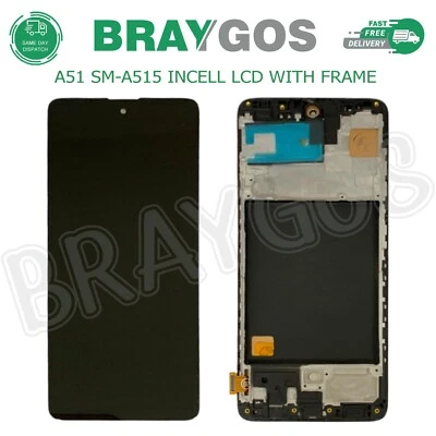 BRAYGOS For Samsung Galaxy A51 SM-A515 INCELL LCD Touch Screen Display With Frame