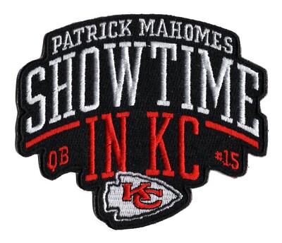  4'' Kansas City Chiefs PATRICK MAHOMES #15 Showtime in KC Iron-on Jersey PATCH!