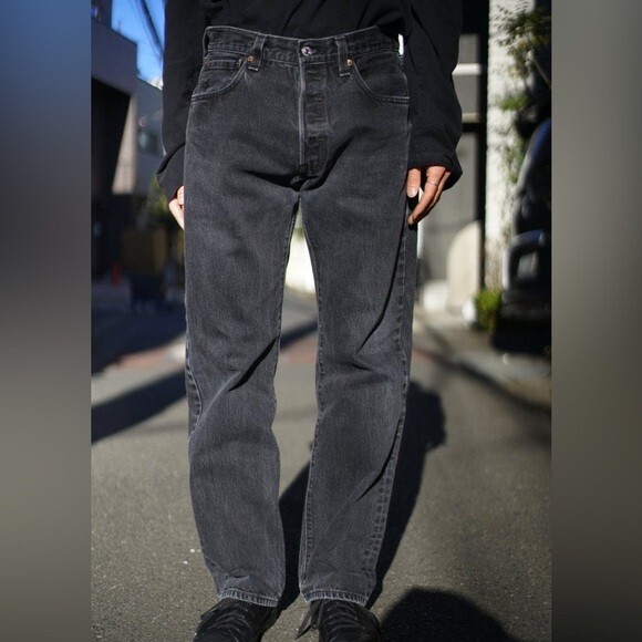 パンツ Old Park Levis black denim pants M Vintage Levis 590 Jeans Black Denim Pant 32x34 | eBay