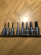 Snap-On 8pc Mounted 3/8 Drive Allen Set SAE 1/8-3/8 Hex With rail
