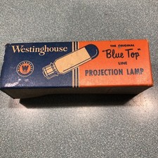 Vintage In Original Box Westinghouse Projection Lamp 500w Blue Top