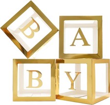 Baby Shower Decorations Gold Baby Boxes Clear Balloon Boxes Gender Reveal