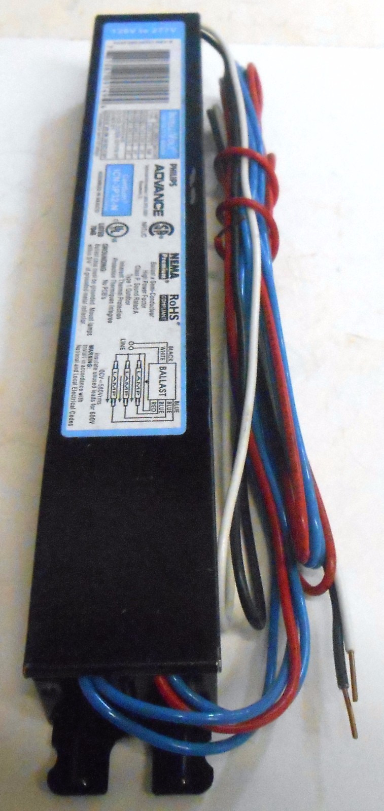 PHILLIPS ADVANCE, ELECTRONIC BALLAST, CENTIUM, ICN3P32N, CLASS P, 120277 VOLT eBay