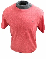 Tommy Hilfiger Denim T-shirt Basic Heather Marled Flag Crew Neck Tee Top Men's