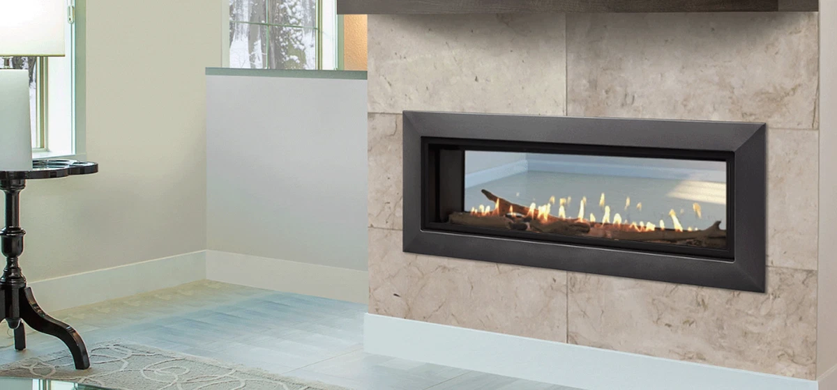 Majestic Echelon II 36ST Multi-Sided Gas Fireplace with Remote u0026amp; Glass  Media | eBay