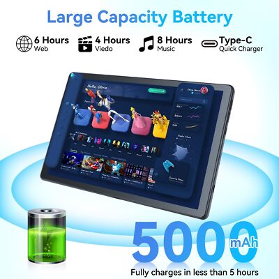 Anmesc 10.1 inch Octa-Core Android 13 Tablet 8GB RAM 128GB ROM,Dual Camera