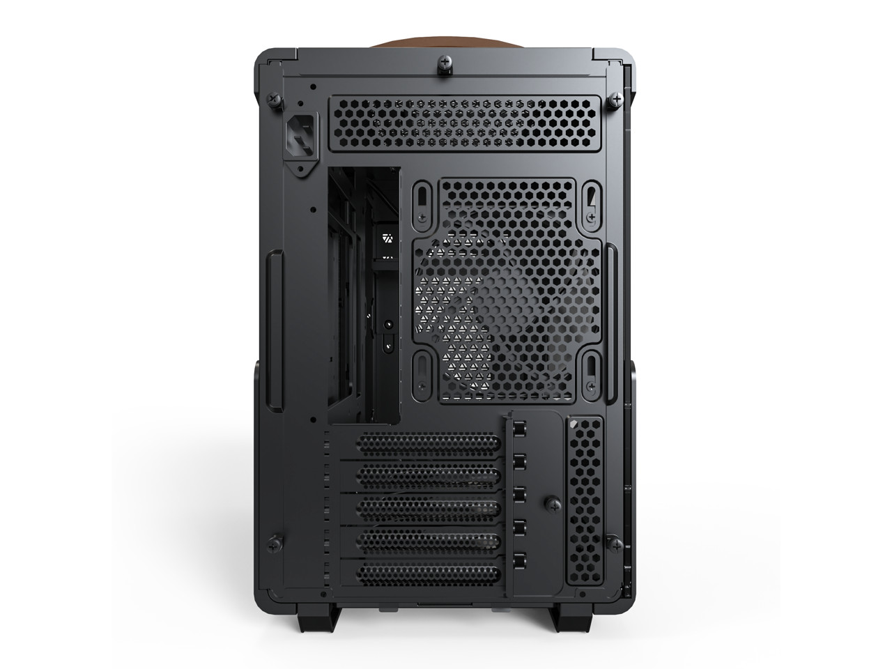 Montech Heritage Black Черная сталь Кожа Закаленное стекло Micro ATXMini ITX