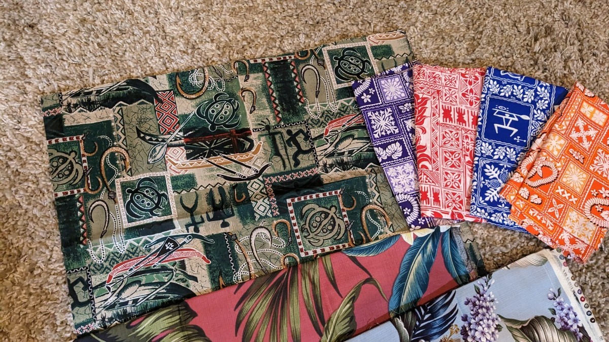 Tropical Hawaiian Barkcloth FABRIC Trendtex & Trans Pacific