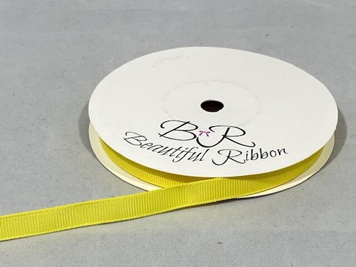 3mm 6mm 10mm 16mm 22mm 38mm 50mm CANARY BRIGHT YELLOW Grosgrain Ribbon Bows Bow - Picture 5 of 10