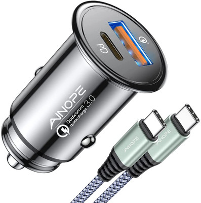 67.5W Car Charger USB C Fast Charging, [Mini Compact] Iphone 16 USB C Car Charge