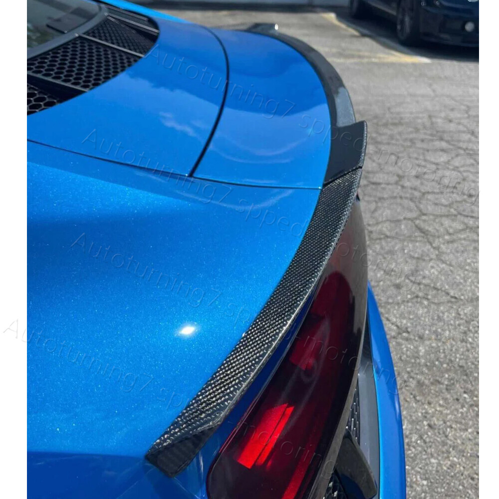 For Audi R8 V10 COUPE 2016-2022 Carbon Fiber Rear Bumper Splitter Wing Spoiler