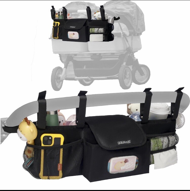 Double Stroller Organizer Compatible with BOB Duallie and Baby Jogger  Jogging AD | eBay