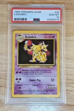 1995 kadabra pokemon card value 32 102 French 32 Kadabra 1st Edition PSA 8