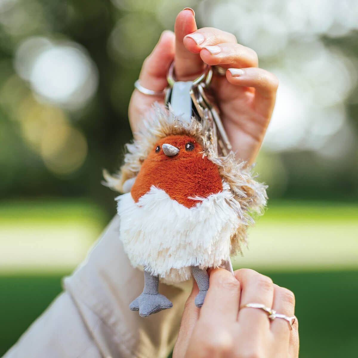Wrendale Robin Keyring – Soft Plush Mini Cuddly Wonderfully Cute Adele Keyring