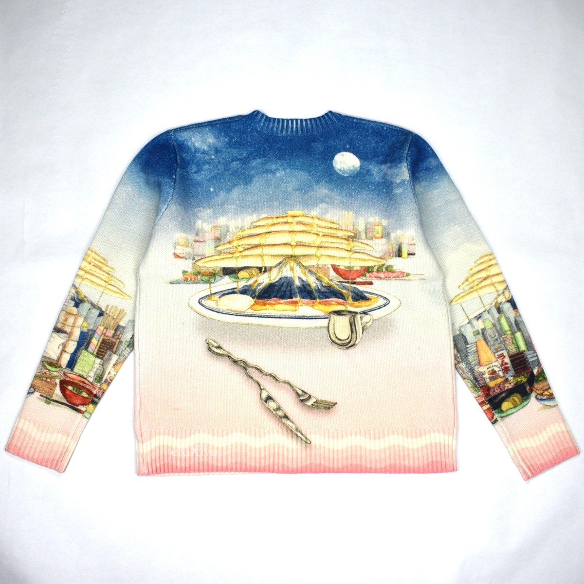 Casablanca Mens Casa Cafe Wool Cashmere Artwork Print Sweater XL  AUTHENTIC