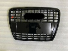 S6 Style Strip Black Ring Front Bumper Grille Fit For Audi A6 S6 C6 2005-2011