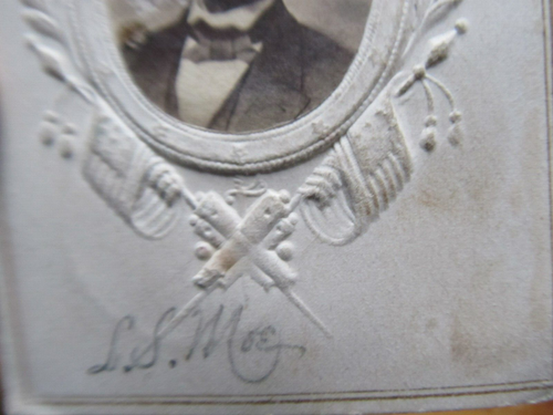 Rare Fancy Patriotic Civil War Carte de Visite Photo of Abraham Lincoln, CdV - Picture 5 of 7