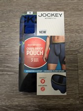 JOCKEY Boxer Briefs Men's M 32-34 3-Pk 9251 Active Micro Chafe Proof Pouch