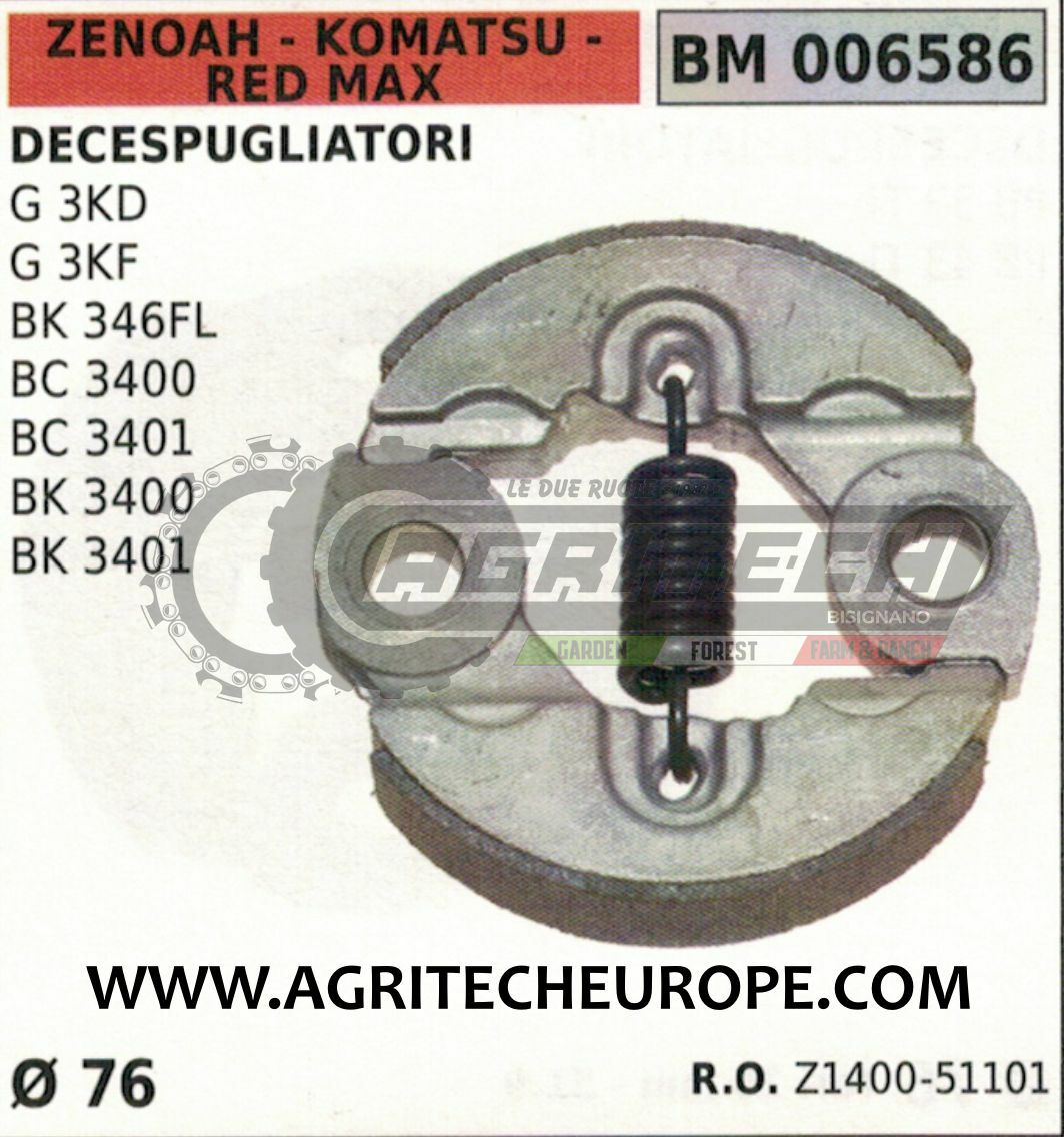 Frizione Decespugliatore Zenoah Komatsu BK346FL BK3400 BK3401 Z1400-51101