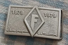 Spec Cast Inc Metal  VINTAGE 1879-1979 WHERE PROGRESS IS A TRADITION BELT BUCKLE