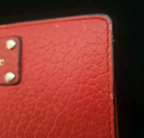 Kate Spade kleine gefaltete rote Geldbörse aus genarbtem Leder *beschädigung* siehe Hinweise - Bild 2 von 12