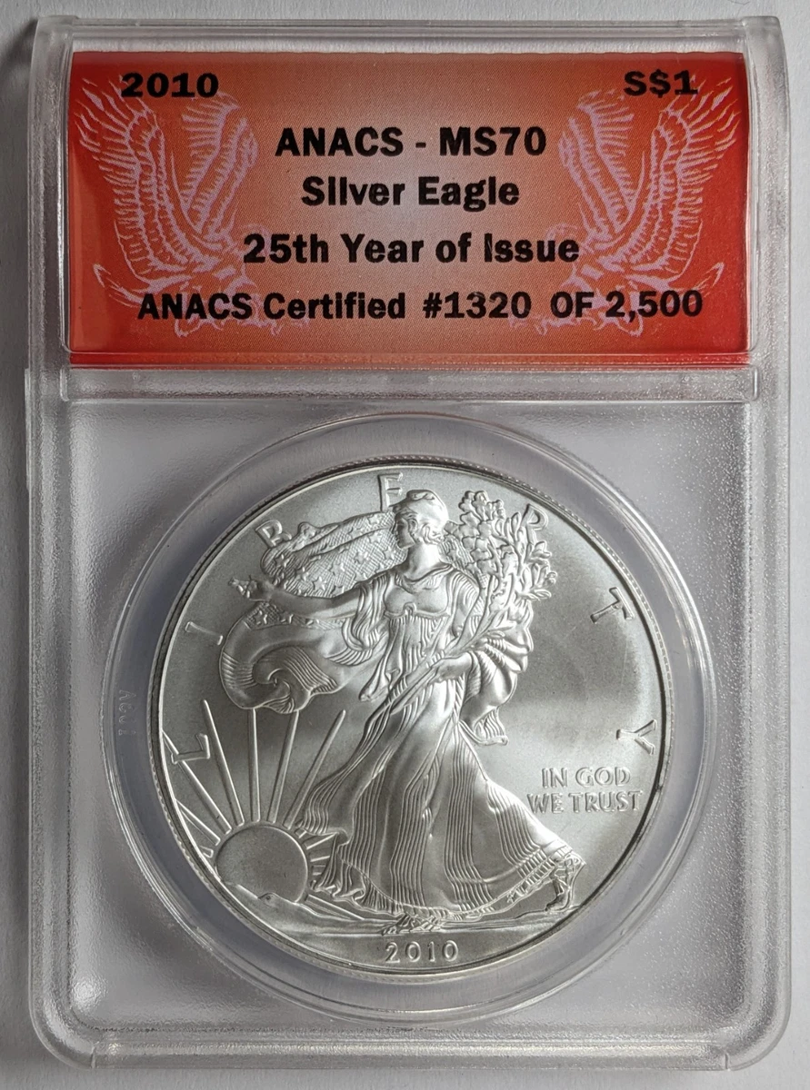 American Eagle MS 70 Graded 2010 Silver Bullion Coins for sale | eBay