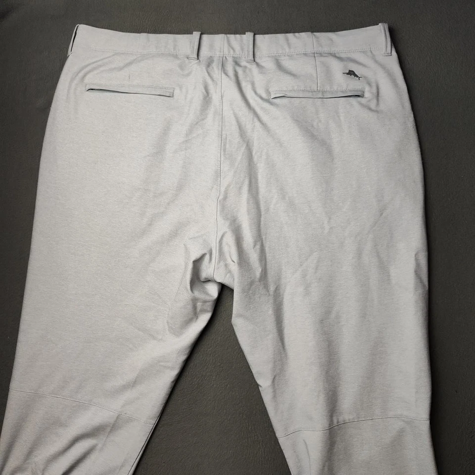 Pantalones Tommy Bahama Para Hombre 42x30 Gris Claro Rendimiento Golf Elastizados Viaje Informales Foto 4 de 4