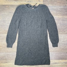 Loft dark gray casual knit sweater dress size medium M B152