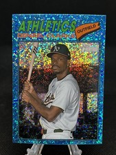 2026 Topps Heritage Chrome Light Blue Sparkle Denzel Clarke #324 Athletics
