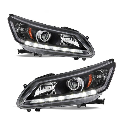 #ad For 2013 2015 Honda Accord Sedan w LED DRL Projector Halogen Headlights Pair $93.36