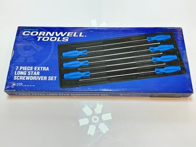 NEW Cornwell Tools CSD87XLSS 7pc Extra Long Star Torx T8-T30 Screwdriver Set
