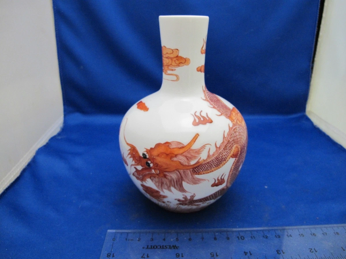 红色中国古董花瓶| eBay