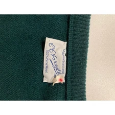 CE Forsyth 100% Wool Green Sweater Vest Vintage 90s Made in Scotland Sz 46 XXL