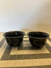 2- Fiesta Bouillon Cup Bowl Black 7 oz Post 86 Contemporary Homer Laughlin HLC