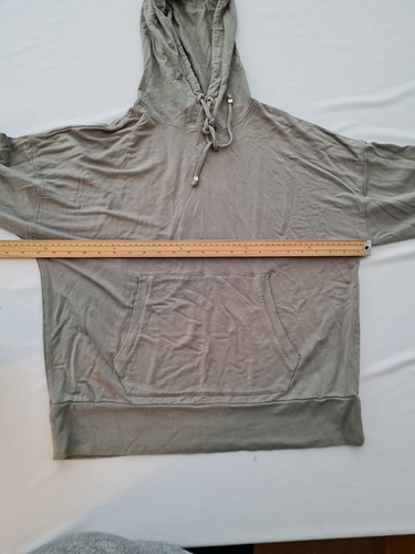 Ladies Hooded Top F&F Size 14 Sage Green Front Pockets 30080 - Picture 8 of 14