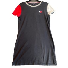 Hilfiger TOMMY GIRL Iconic Color Block Jersey Knit T-Shirt Dress Sz S Heart