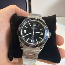 invicta Mens Watch 38mm Stainless Steel with Blue Bezel and Dial NEW!