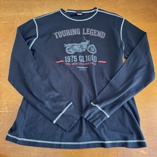 vintage Official Honda Motor Co. Shirt Mens Large Black Long Sleeves T
