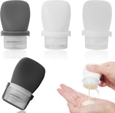 1oz Silicone Travel Bottles for Toiletries 4-Pack , TSA Approved Leakproof
