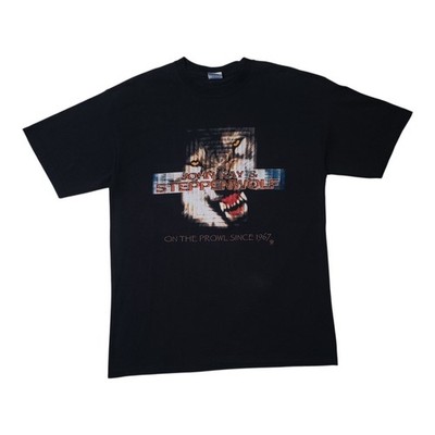 John Kay Steppenwolf Shirt Mens Large Black 2006 Tour Band Tee Graphic Rock 