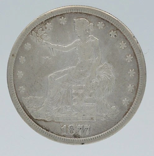 1877 Trade Dollar – Seated Liberty – Fine Condition