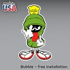 MARVIN THE MARTIAN FLIP OFF DECAL USA STICKER CAR TRUCK WINDOW LAPTOP WALL JDM