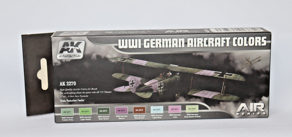 Ak Interactive Ak 2270 Wwi German Aircraft Colors (8 X 17Ml)-image