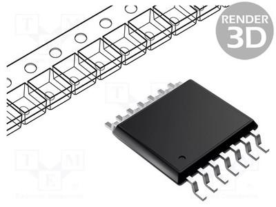 TSSOP14 SMD IN: 4 Rolle,Band Ch: 2 Flipflop D﻿ CMOS IC: digital