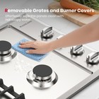 GASLAND 30 In. Gas Cooktop 4 Burners NG/LPG Cast Iron Side Control Gas Hob CSA — photo 5