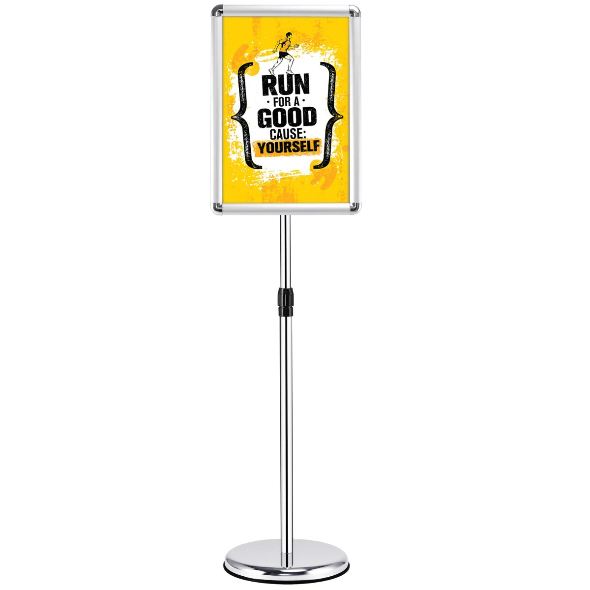 Porte-affiche sur pied A3 rotatif réglable en hauteur lot de 2 supports noirs en métal pour menu